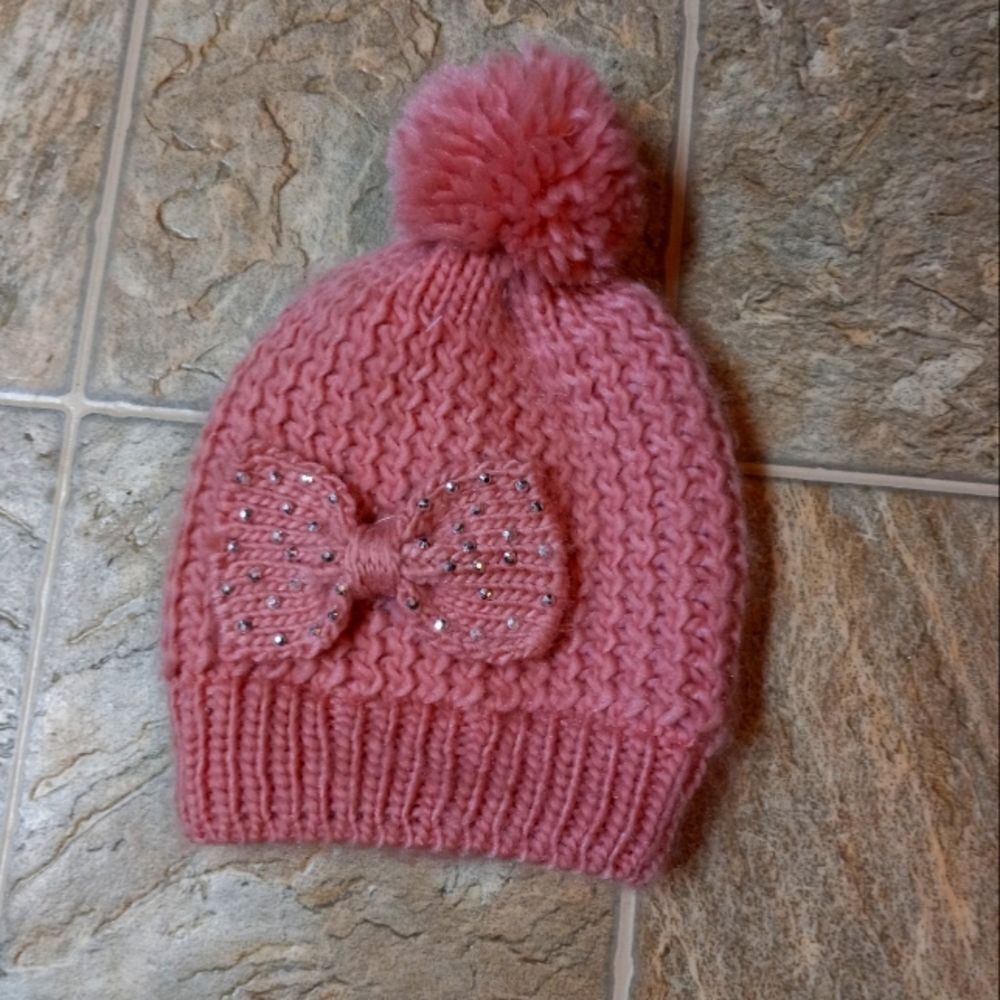 Pink Knitted women's Hat